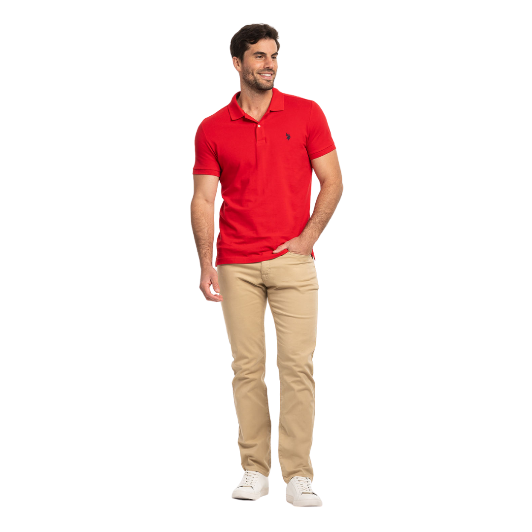 Chemise Polo Para Hombre Roja