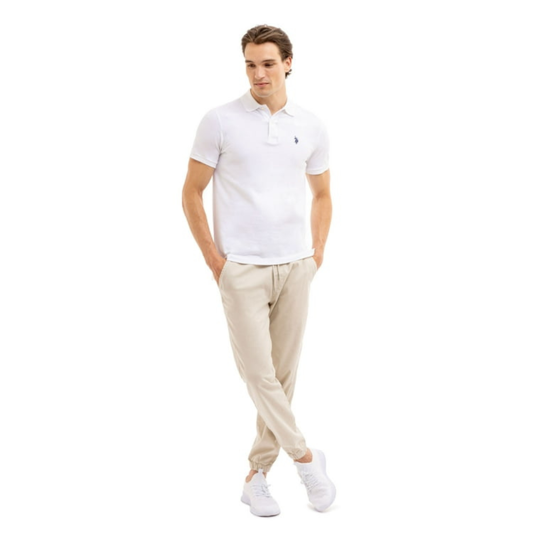 Chemise Polo Para Hombre Blanca