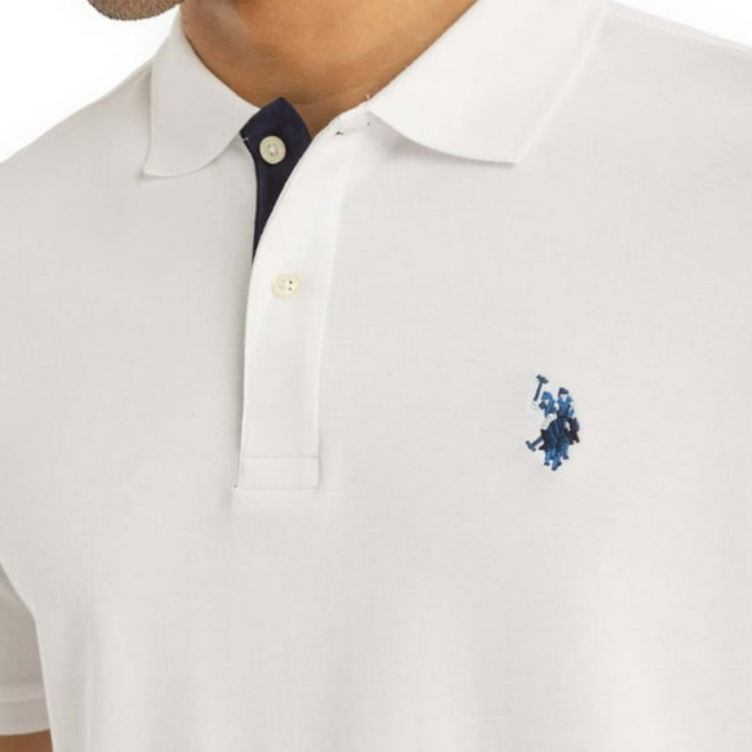 Chemise Polo Para Hombre Blanca