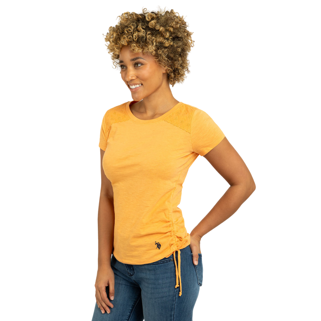 Franela Polo Naranja Para Mujer