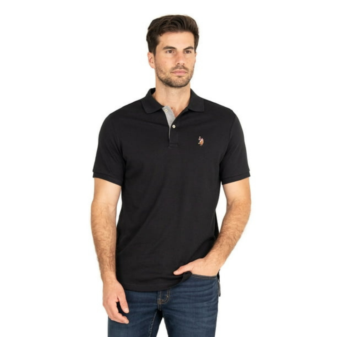 Chemise Polo Para Hombre Negra