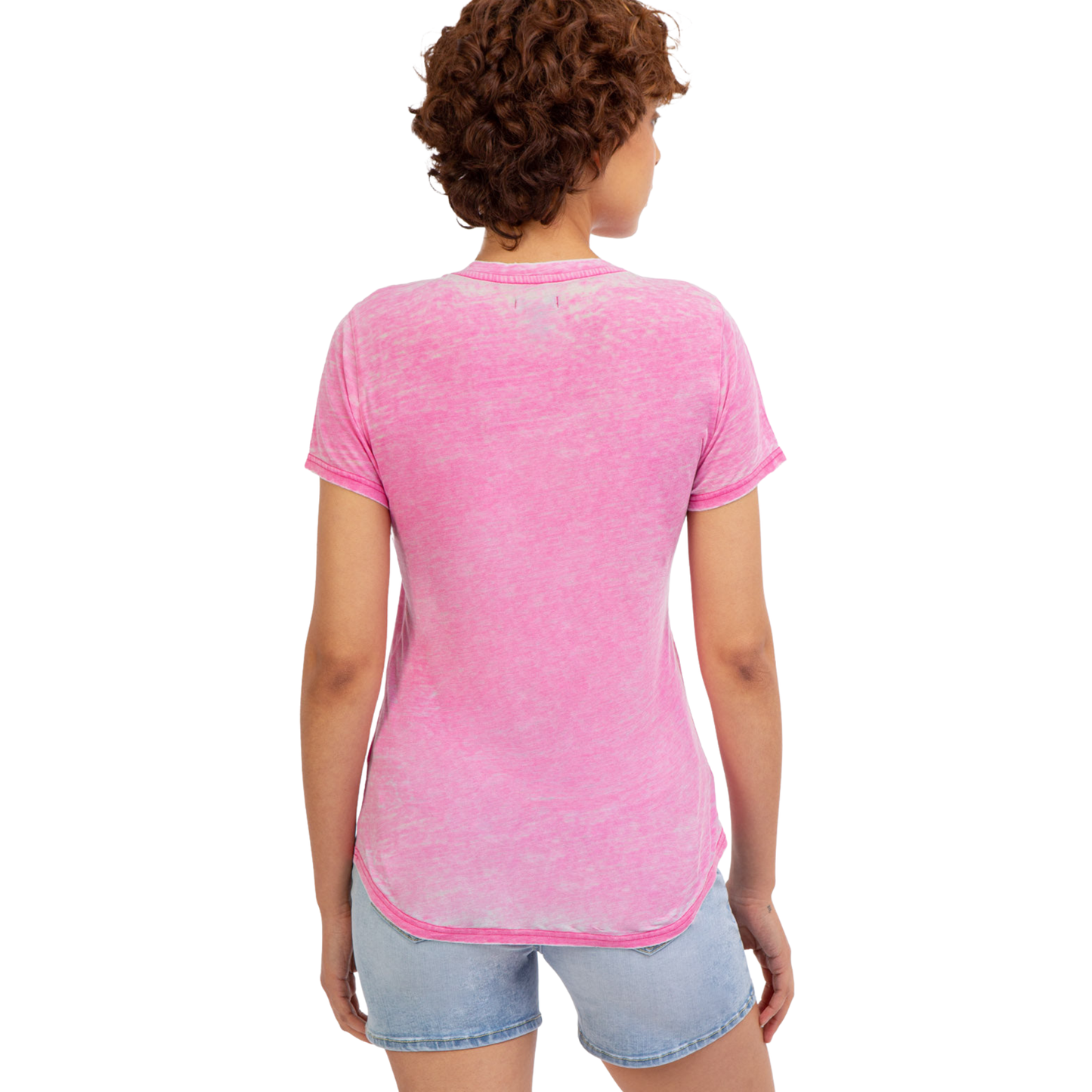 Franela Polo Burnout Rosada Para Mujer