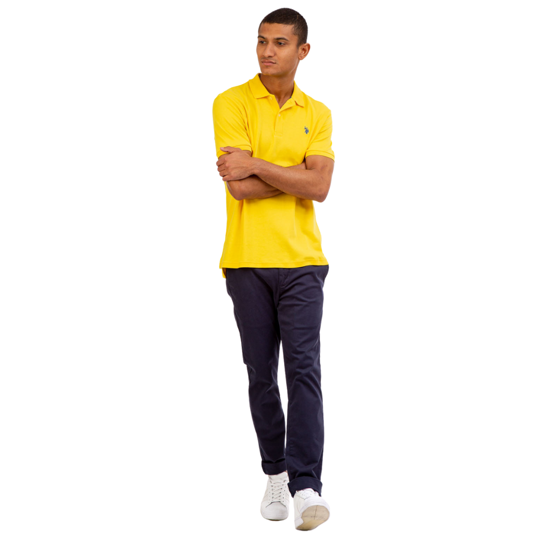Chemise Polo Para Hombre Amarilla