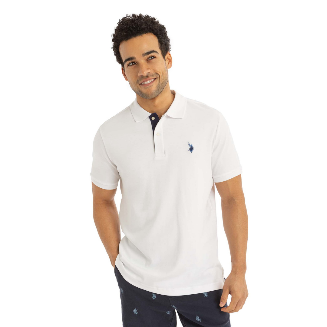 Chemise Polo Para Hombre Blanca