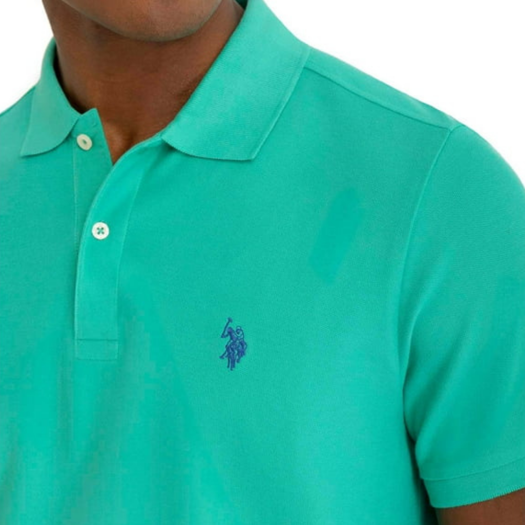 Chemise Polo Para Hombre Verde Aguamarina