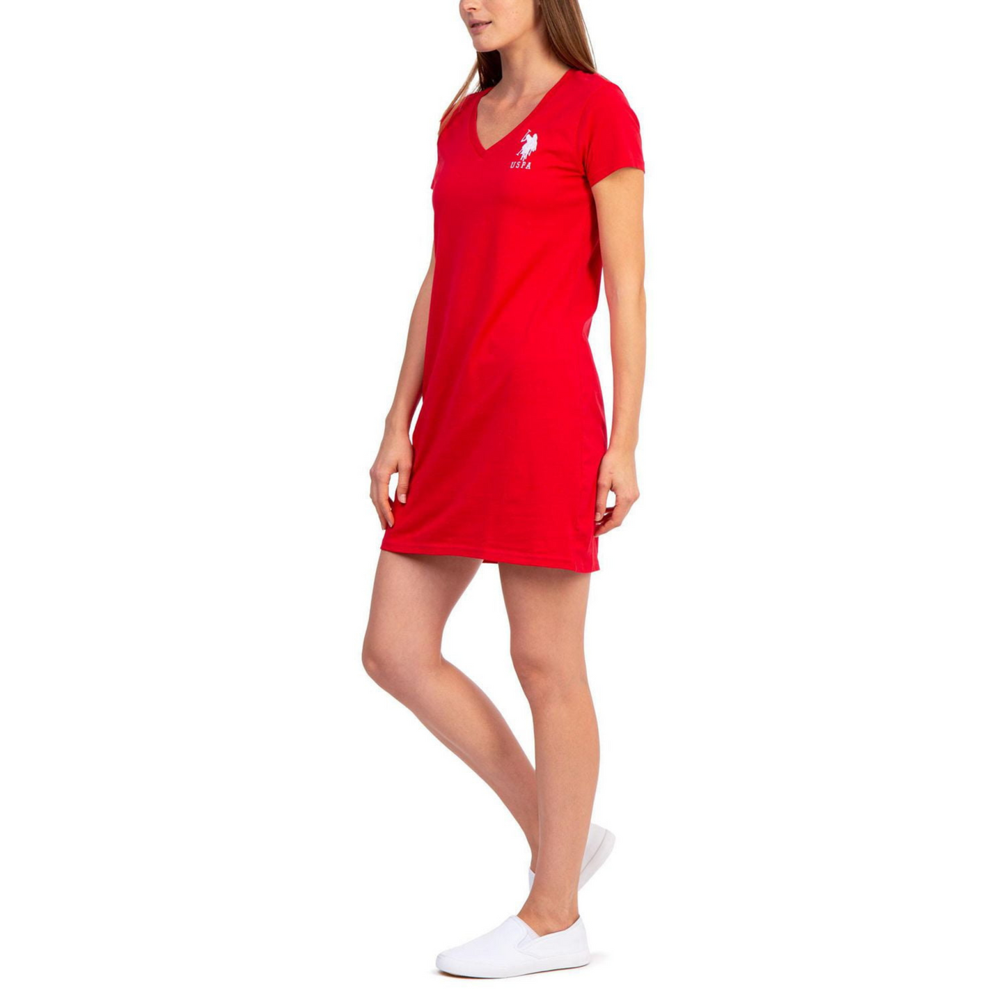 Vestido Polo Básico Rojo Para Mujer