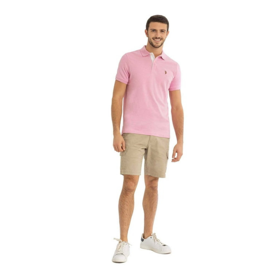 Chemise Polo Para Hombre Rosada