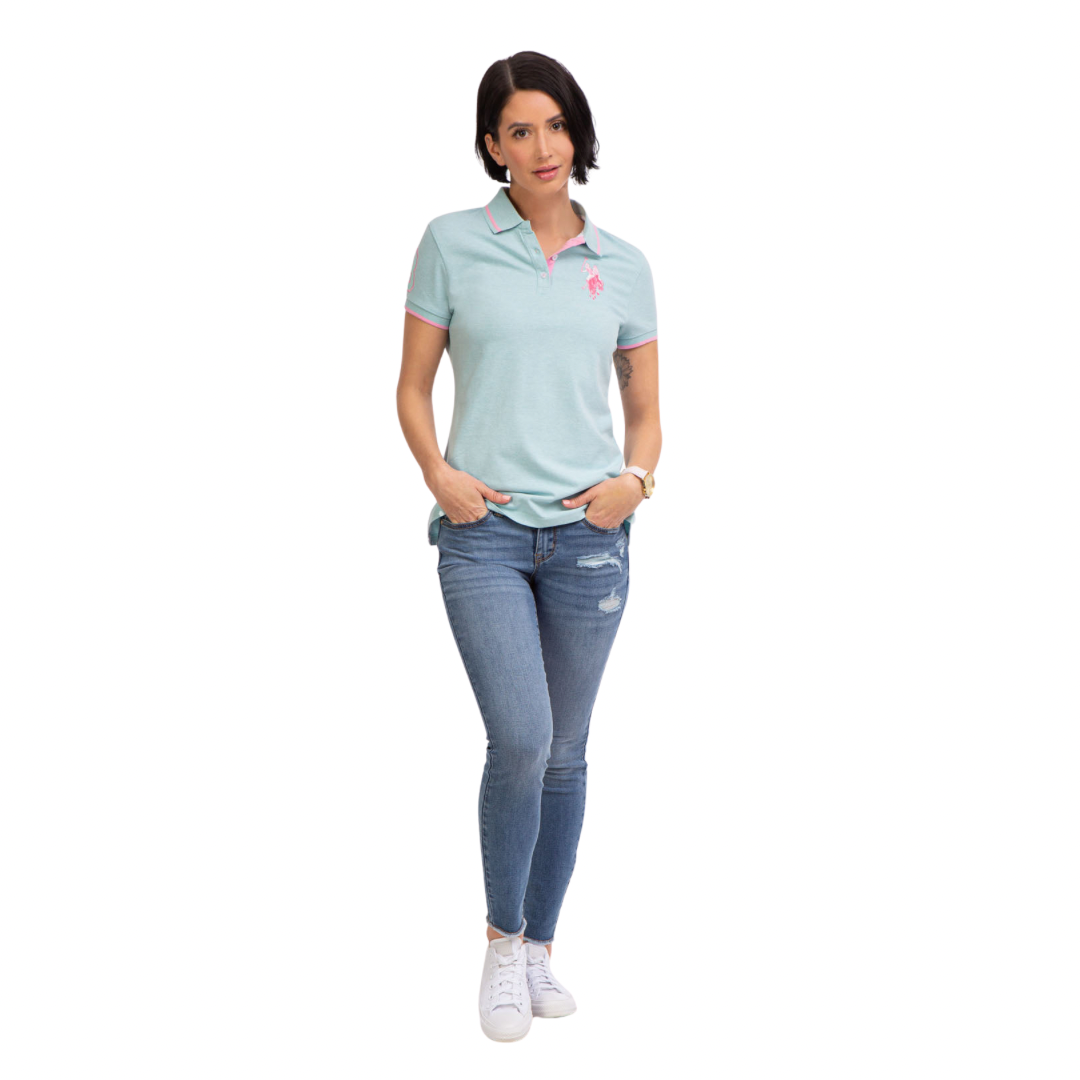 Chemise Polo Logo Grande Para Mujer