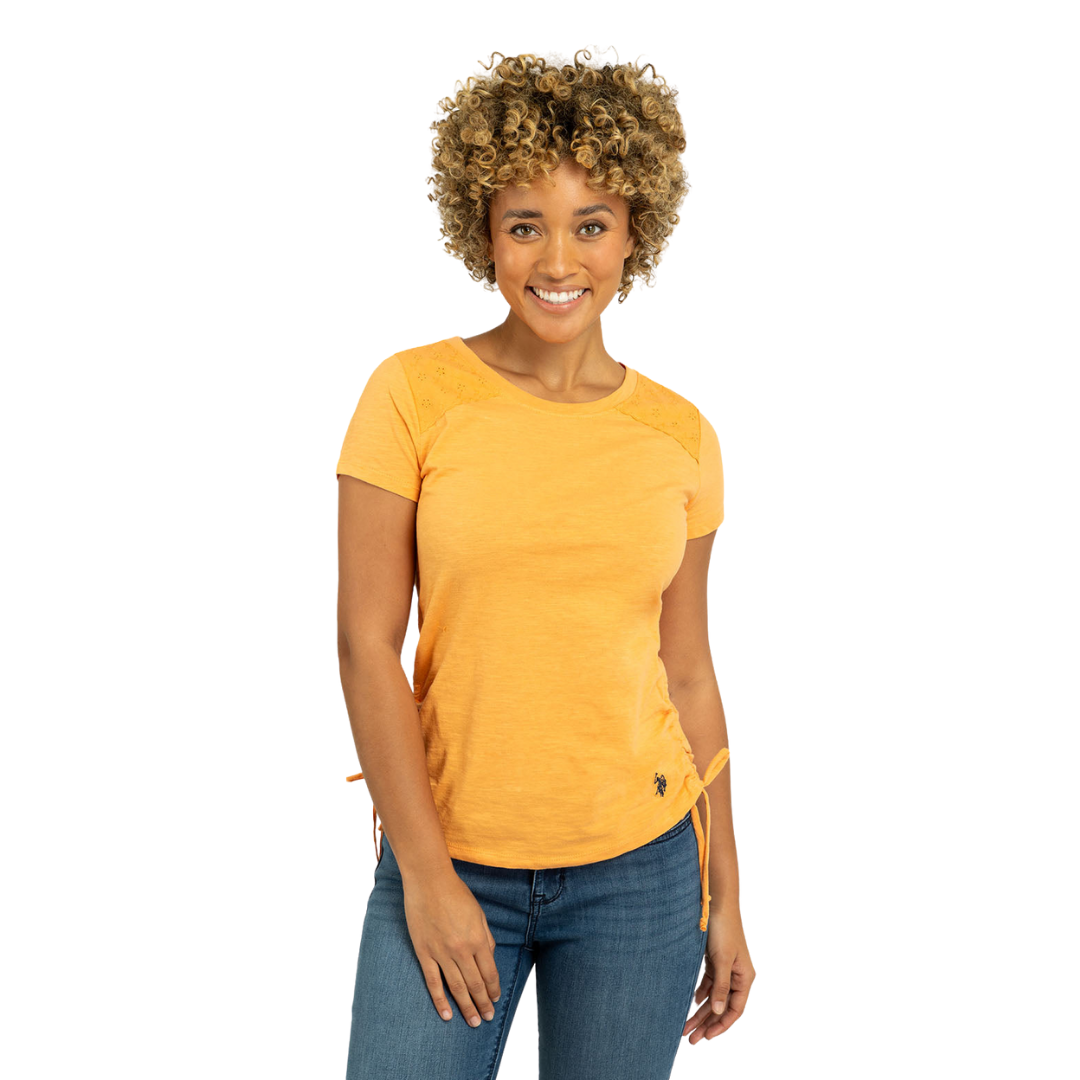 Franela Polo Naranja Para Mujer