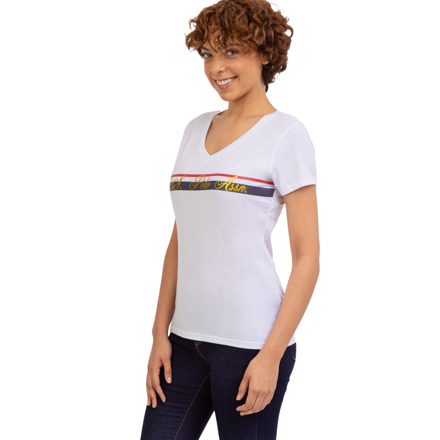 Franela Polo Cuello En V Para Mujer