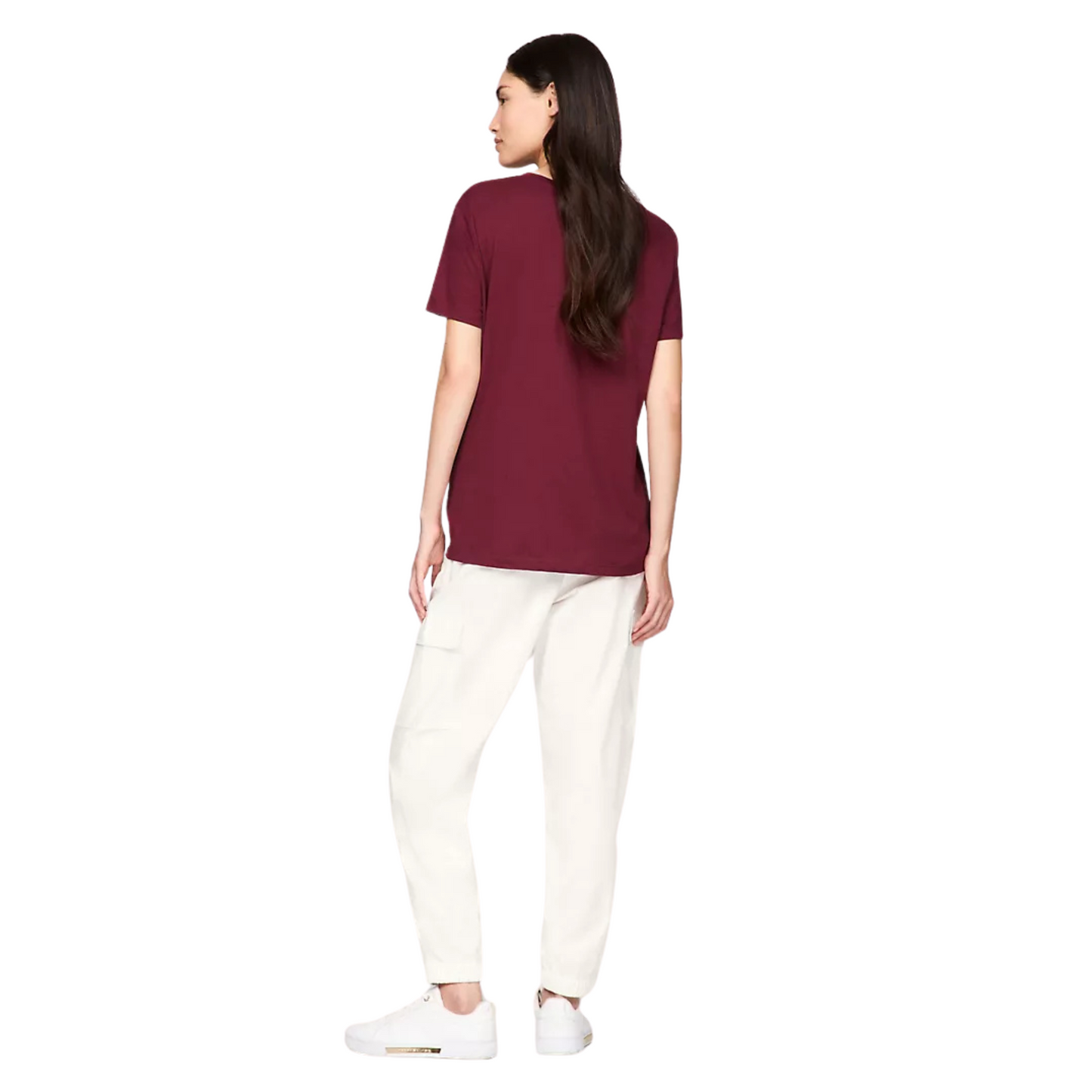 Franela Tommy Hilfiger Vinotinto Para Mujer