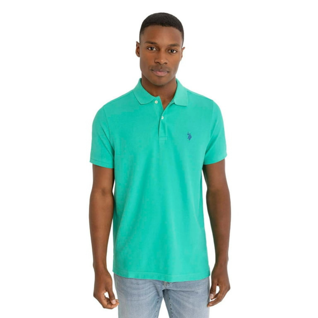 Chemise Polo Para Hombre Verde Aguamarina