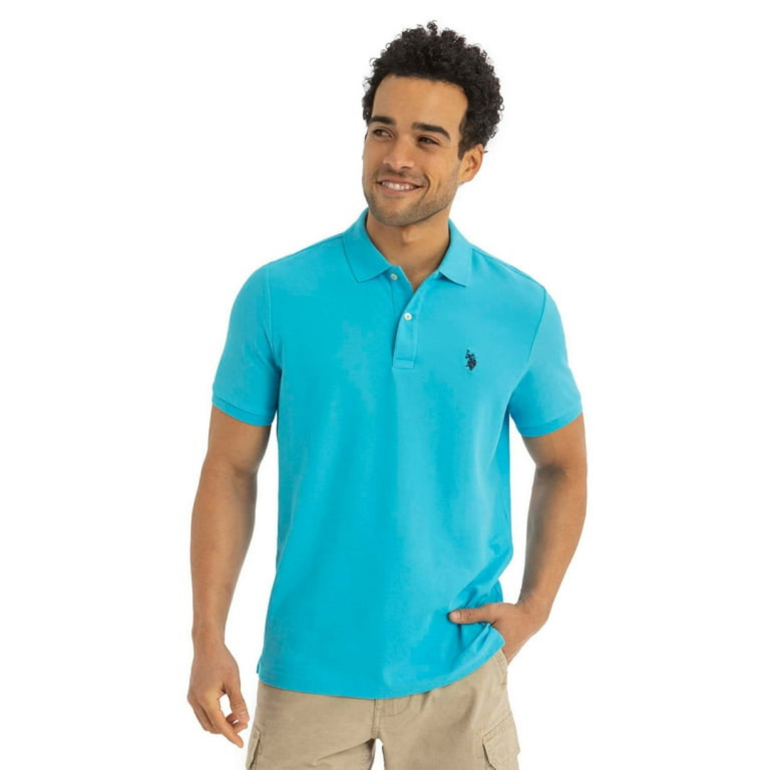 Chemise Polo Para Hombre Turquesa