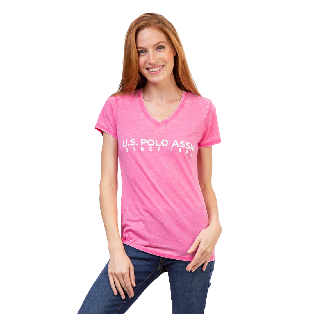 Franela Polo Burnout Fucsia Para Mujer