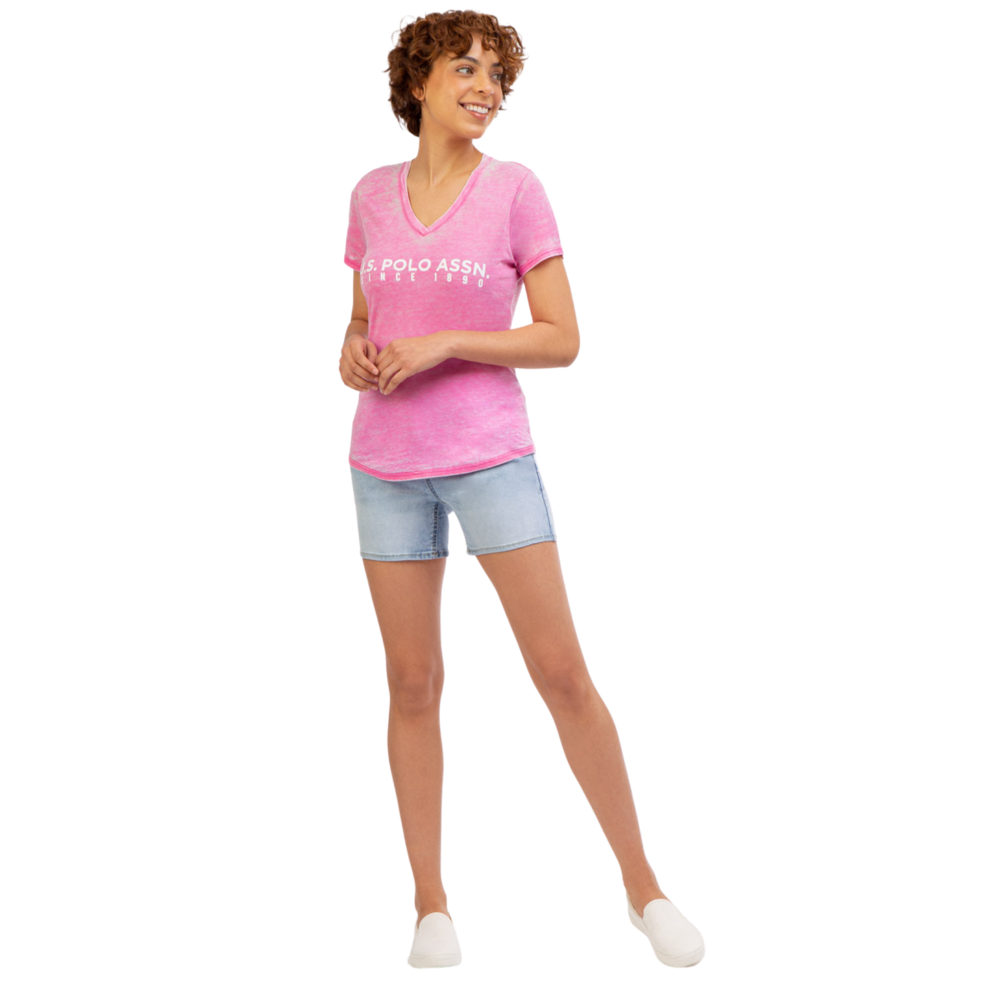 Franela Polo Burnout Rosada Para Mujer