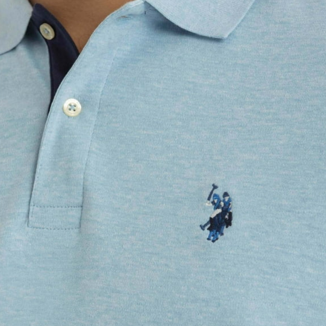 Chemise Polo Para Hombre Celeste