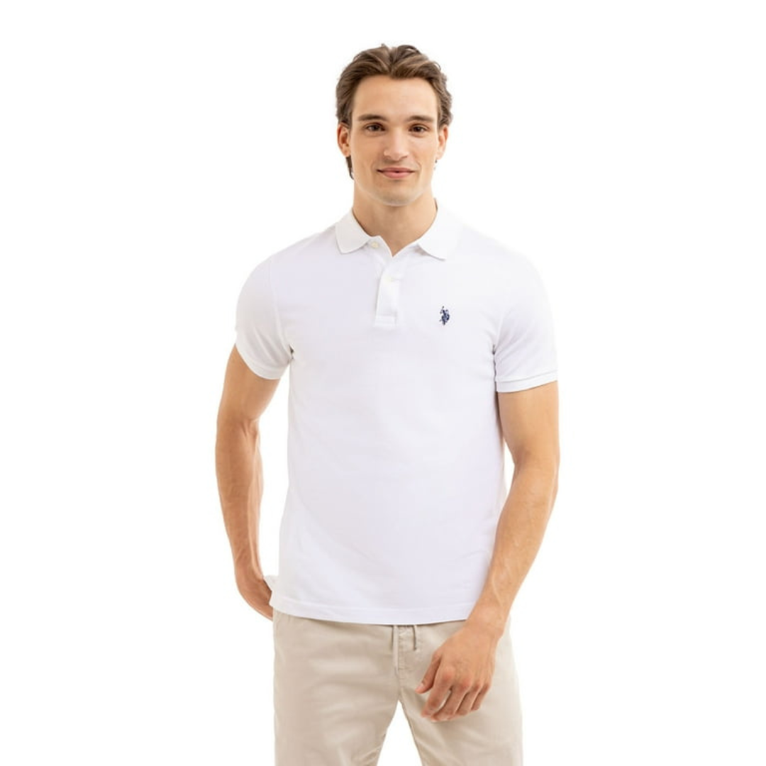 Chemise Polo Para Hombre Blanca