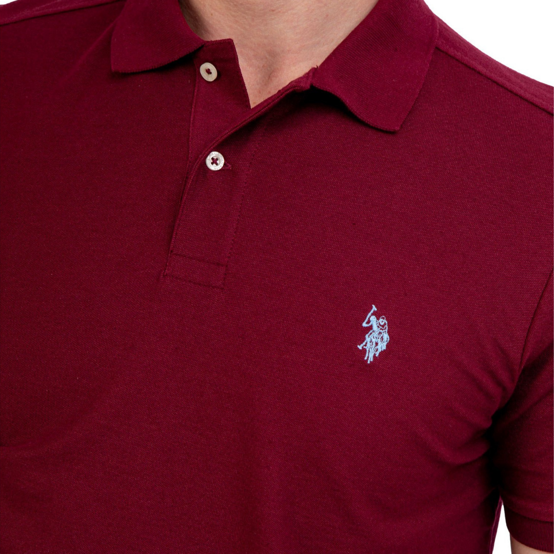Chemise Polo Para Hombre Vinotinto