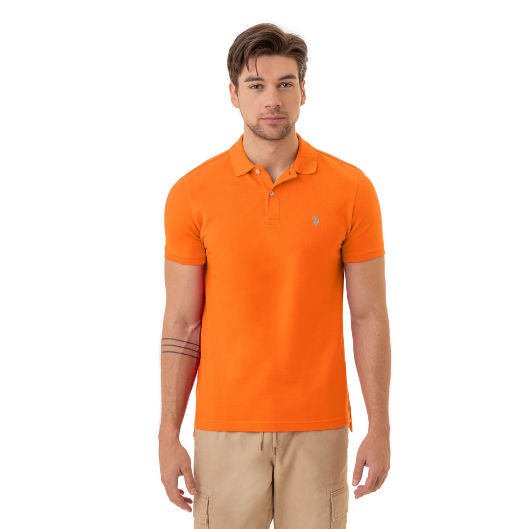 Chemise Polo Para Hombre Naranja