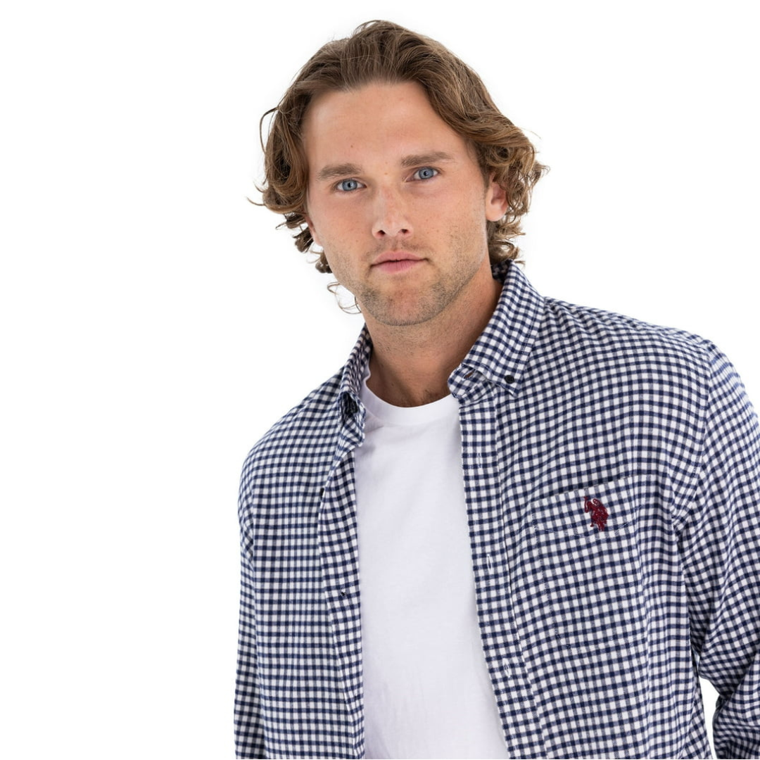 Camisa Polo Manga Larga Para Hombre