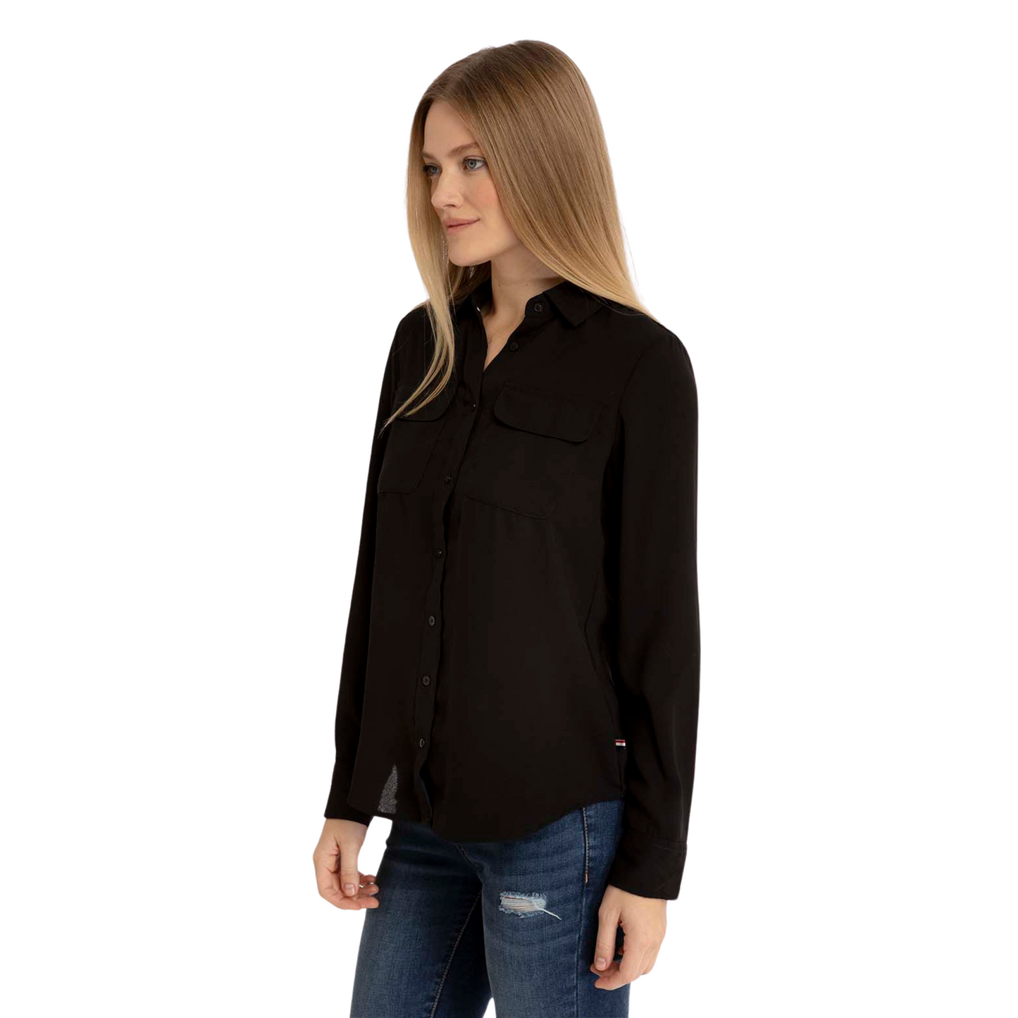Camisa Polo Manga Larga Para Mujer