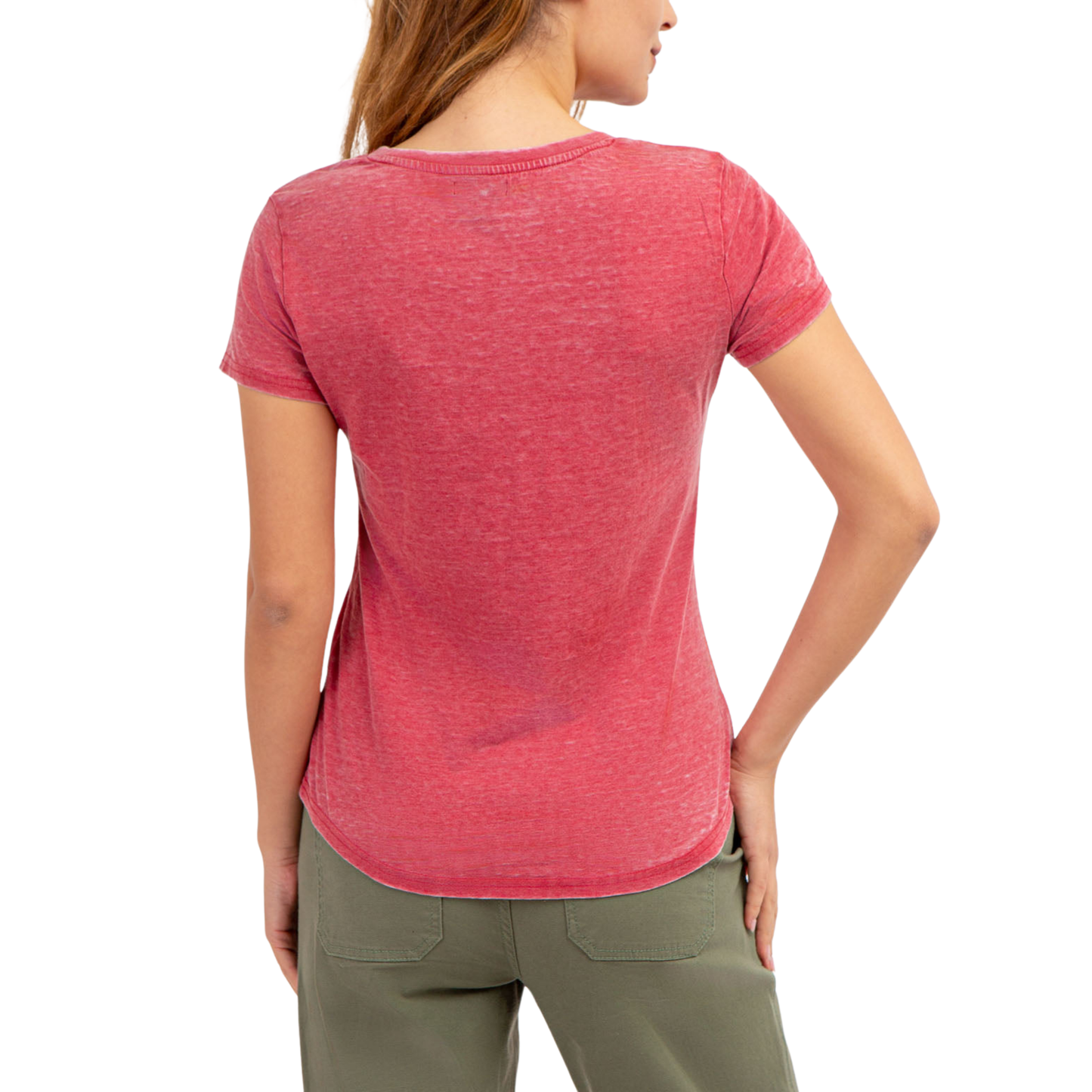 Franela Polo Burnout Roja Para Mujer