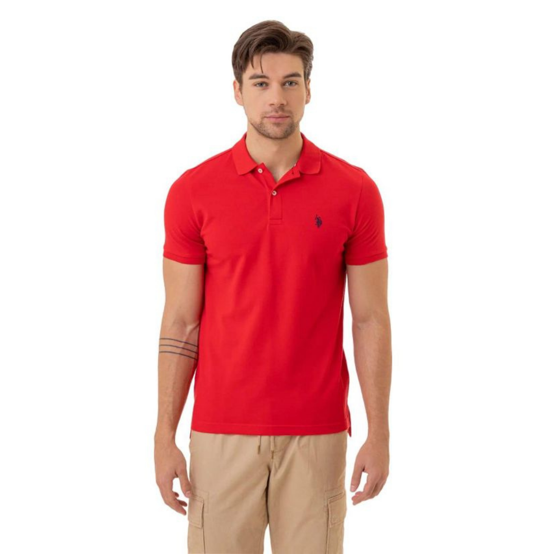 Chemise Polo Para Hombre Roja