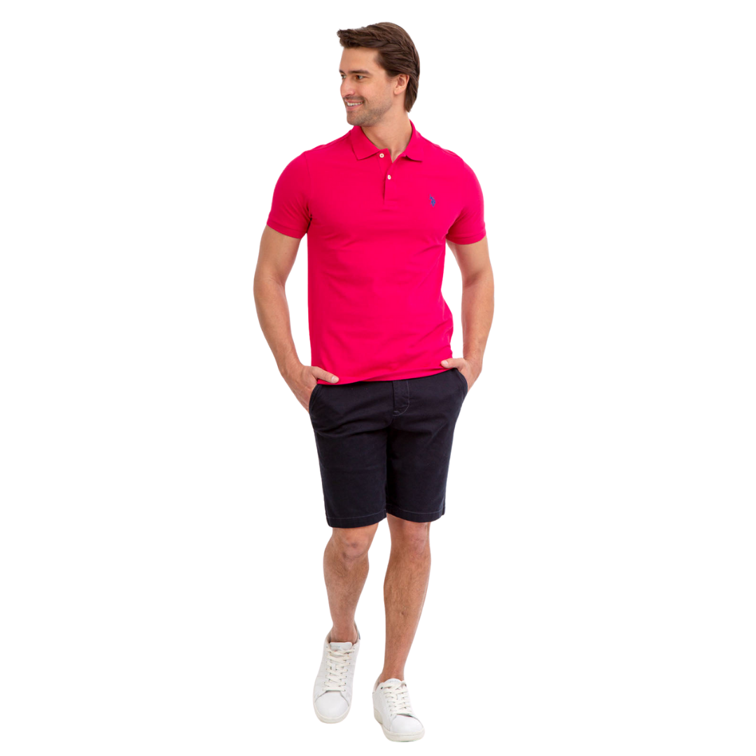 Chemise Polo Para Hombre Fucsia