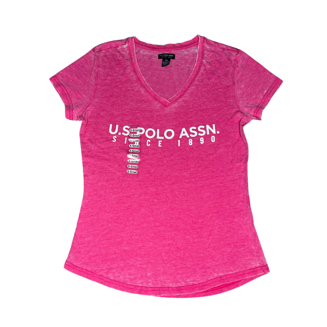 Franela Polo Burnout Fucsia Para Mujer