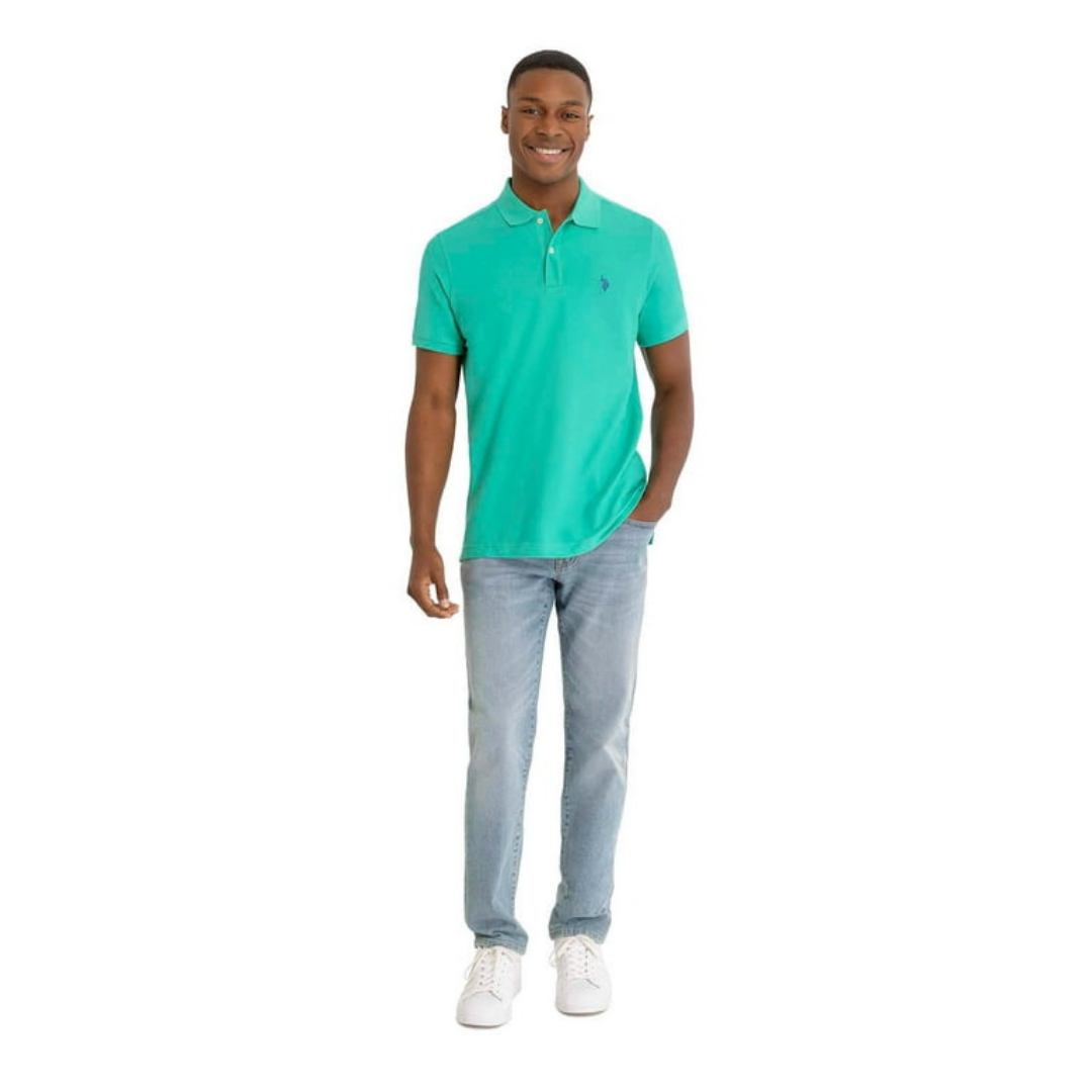 Chemise Polo Para Hombre Verde Aguamarina