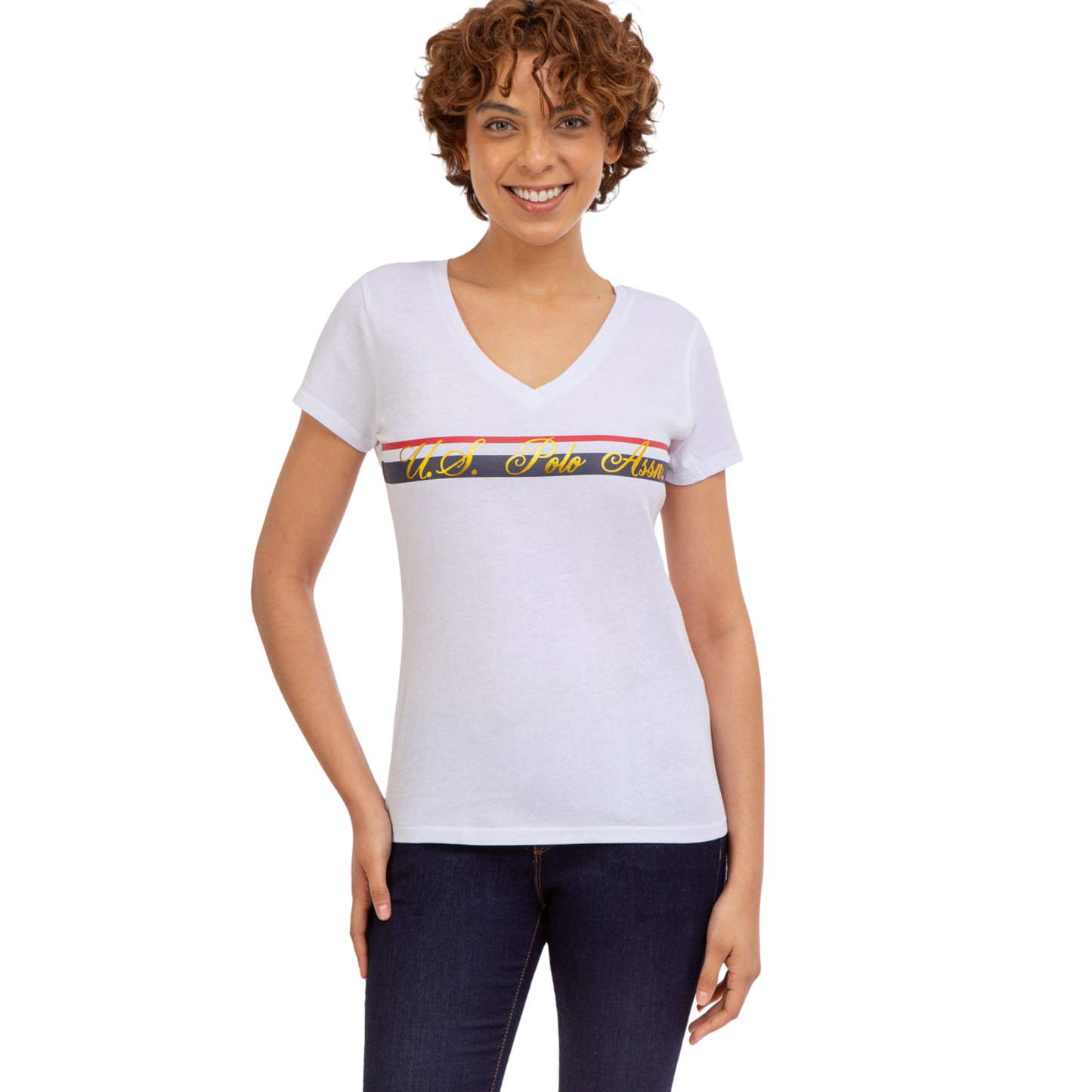 Franela Polo Cuello En V Para Mujer