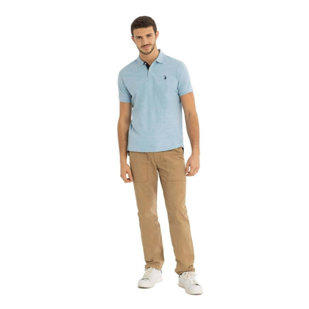 Chemise Polo Para Hombre Celeste