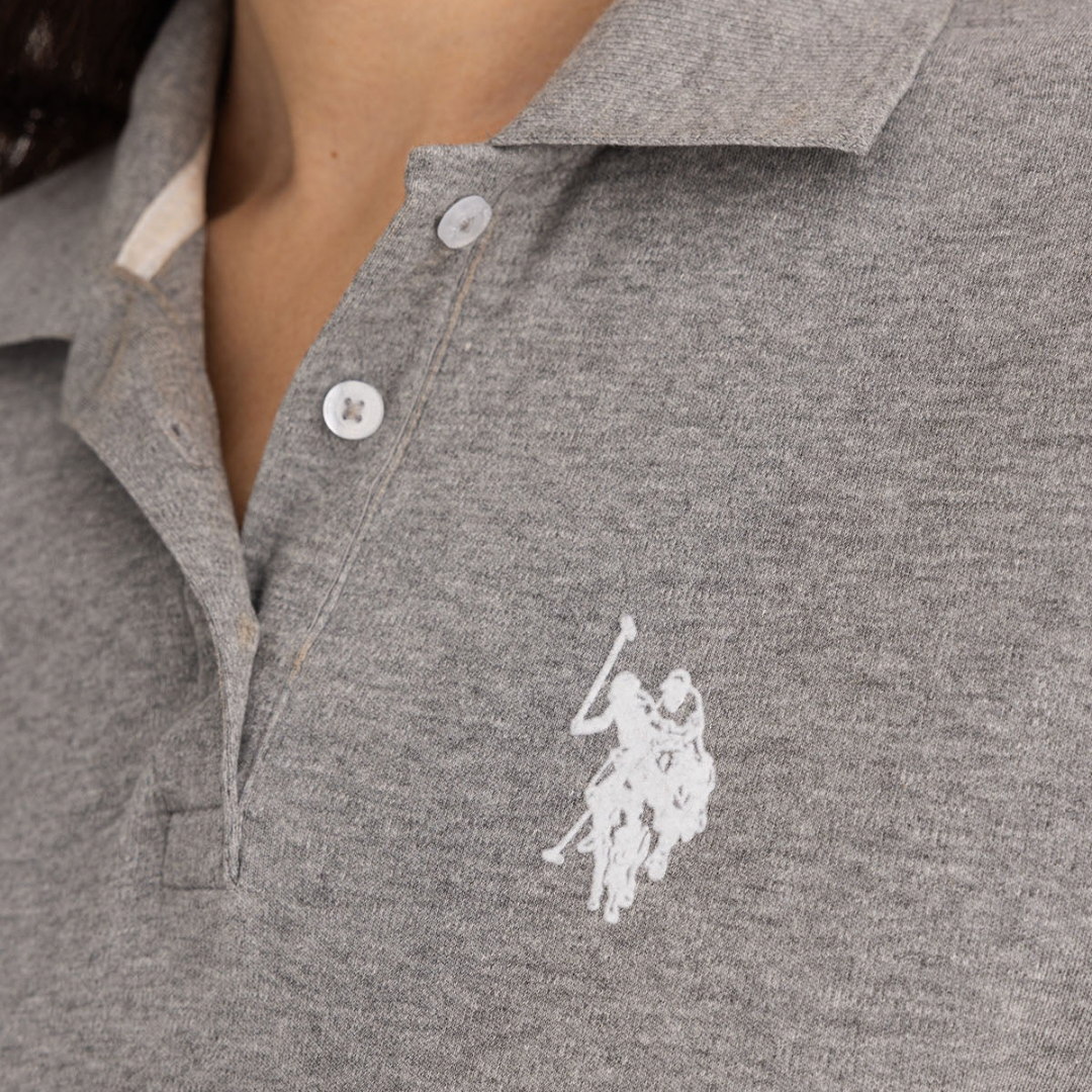 Chemise Polo Gris Para Mujer