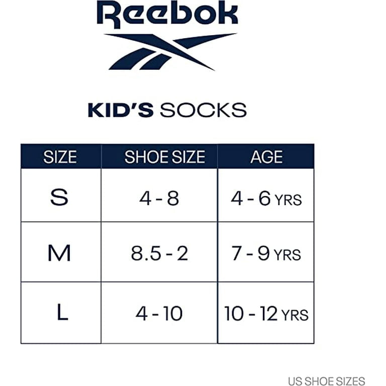 Paquete 6 Pares de Medias Reebok Juveniles