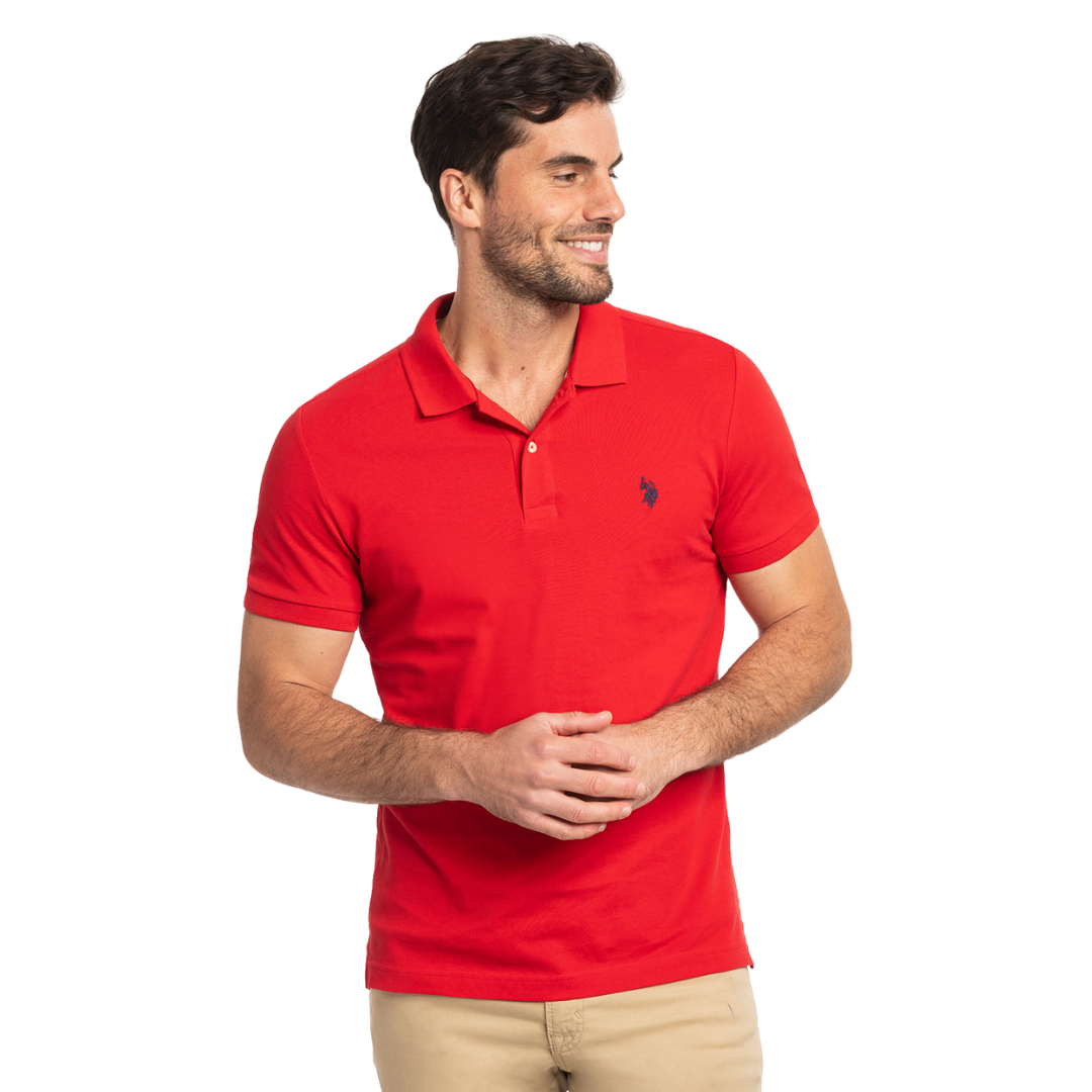 Chemise Polo Para Hombre Roja