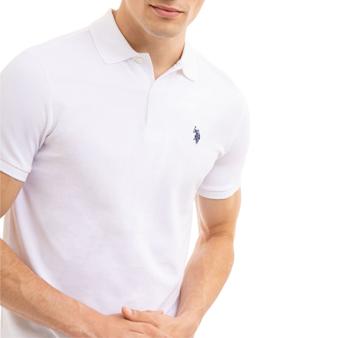 Chemise Polo Para Hombre Blanca