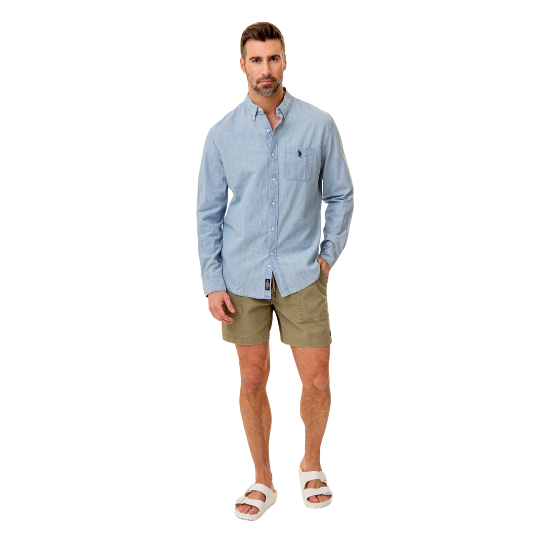Camisa Polo Manga Larga Para Hombre