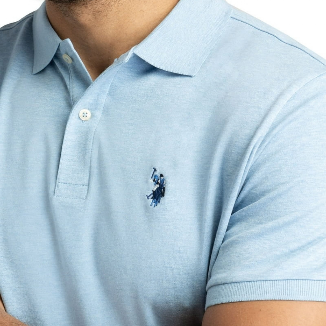 Chemise U.S. Polo Assn. Azul Claro Jaspeado Para Hombre