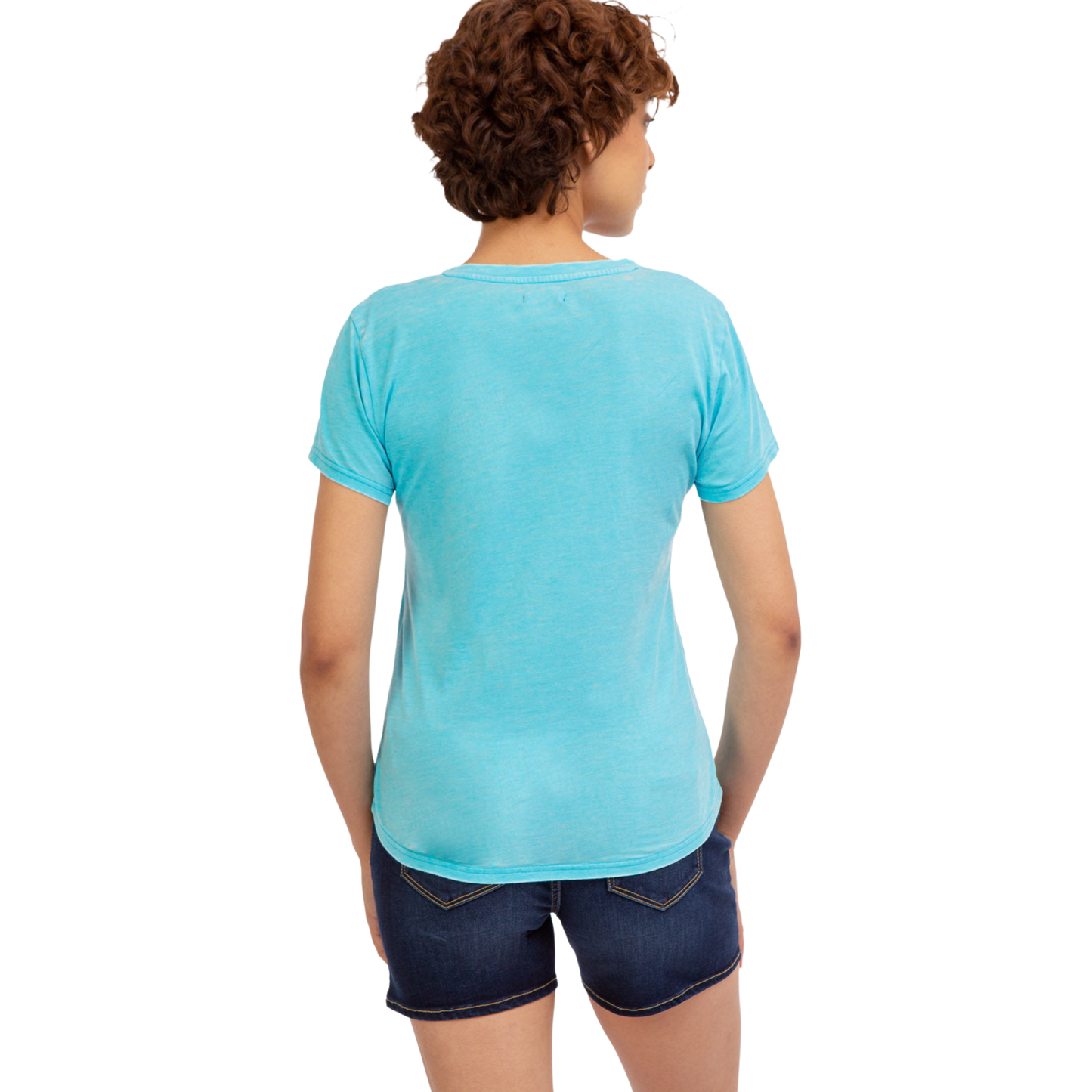 Franela Polo Burnout Turquesa Para Mujer