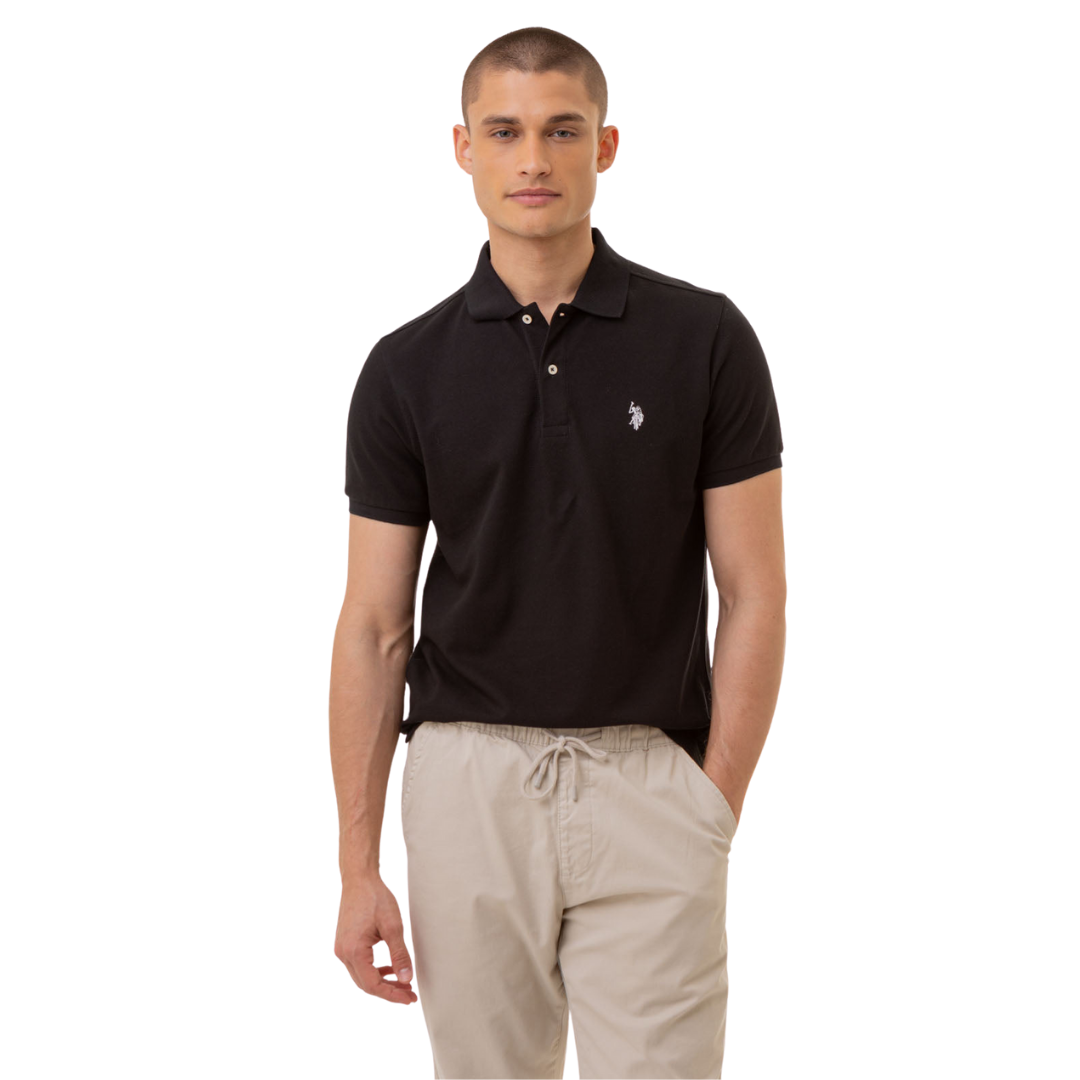Chemise Polo Para Hombre Negra