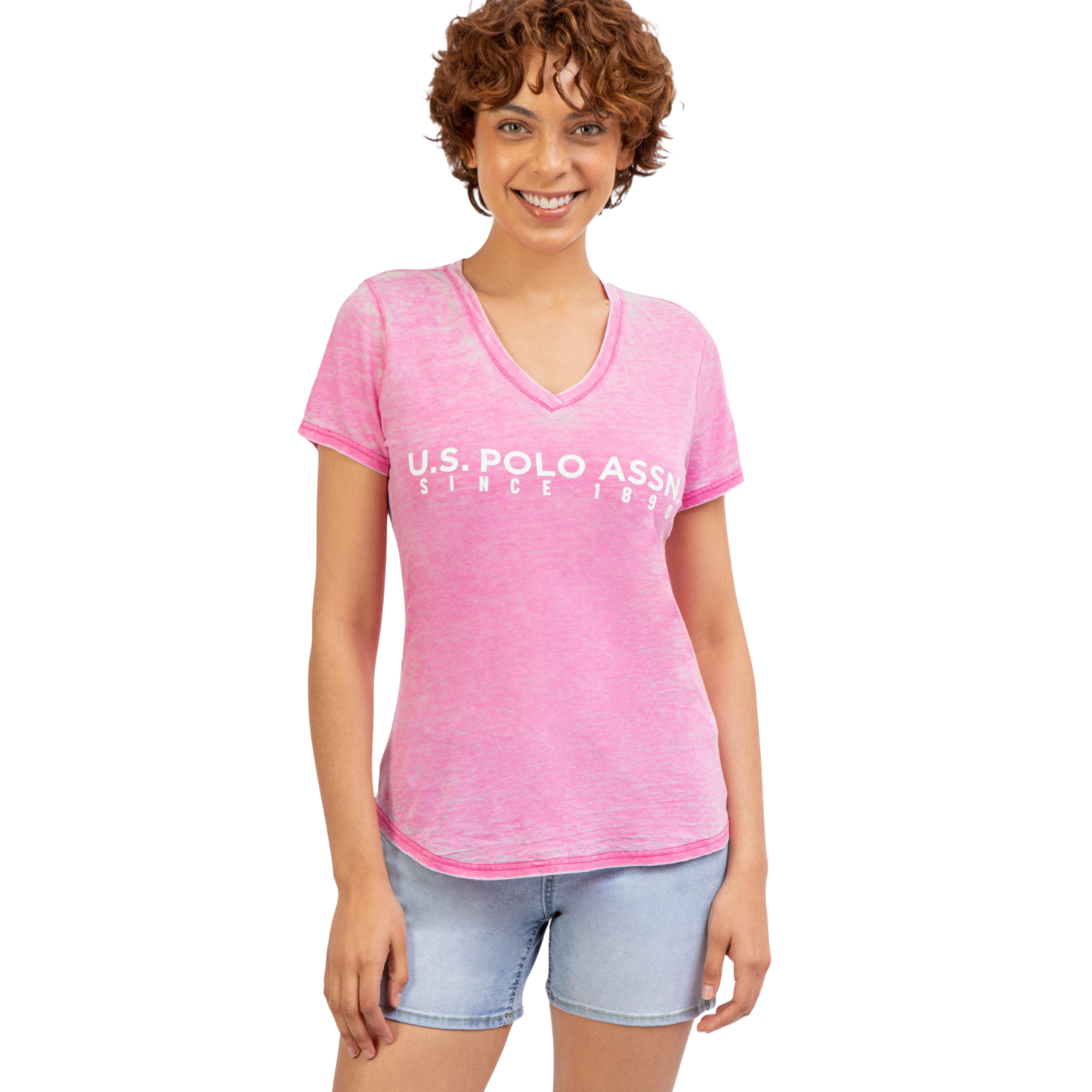 Franela Polo Burnout Rosada Para Mujer
