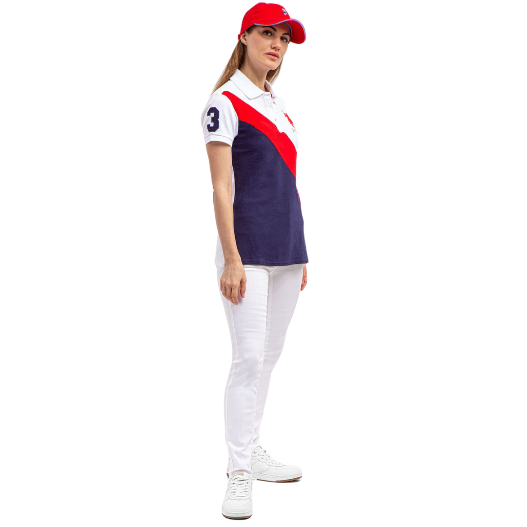 Chemise Polo Diagonal Para Mujer