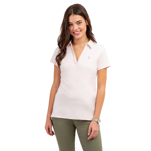 Chemise Polo Cuello en V Para Mujer