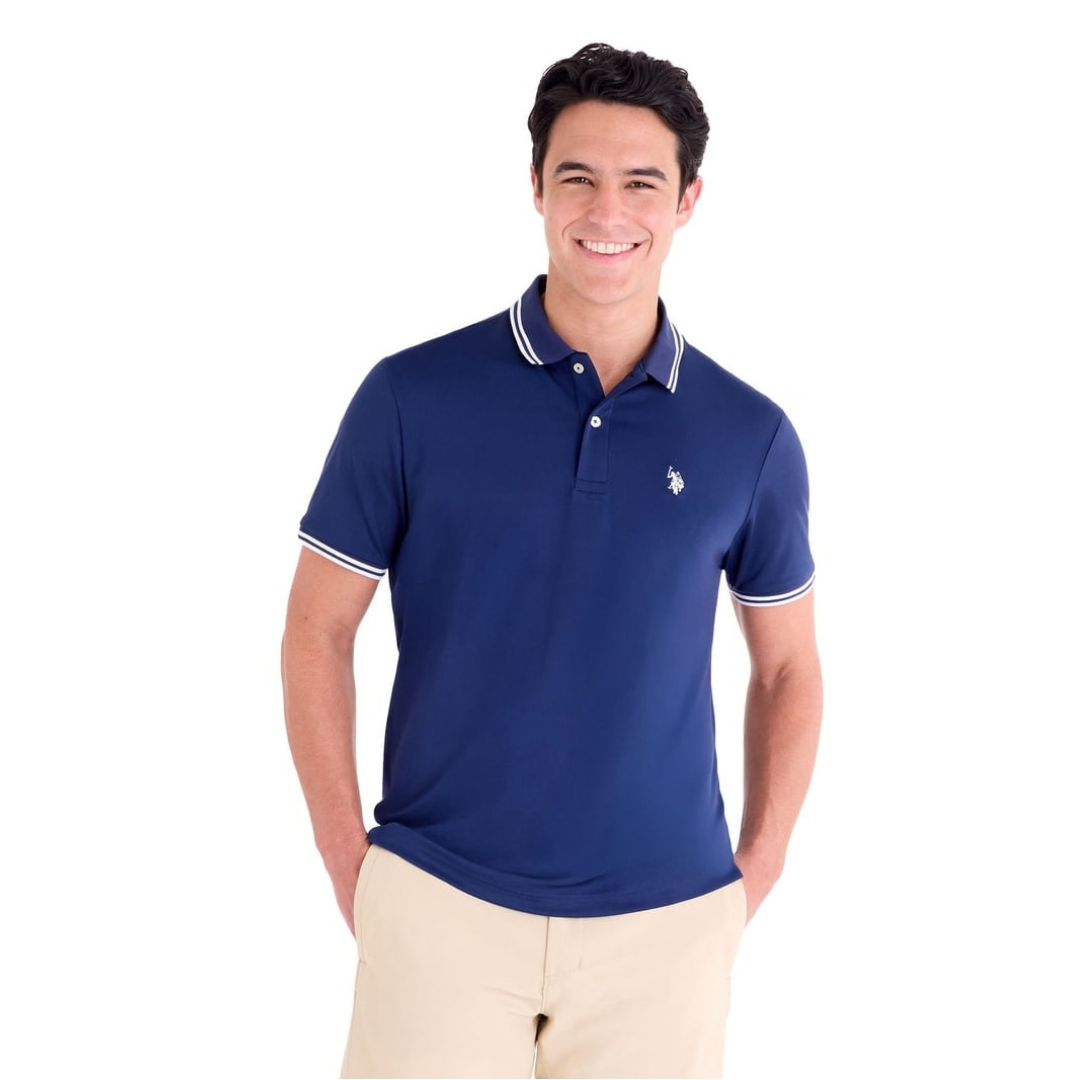 Chemise U.S. Polo Assn. Azul Marino con Detalles Blancos Para Hombre
