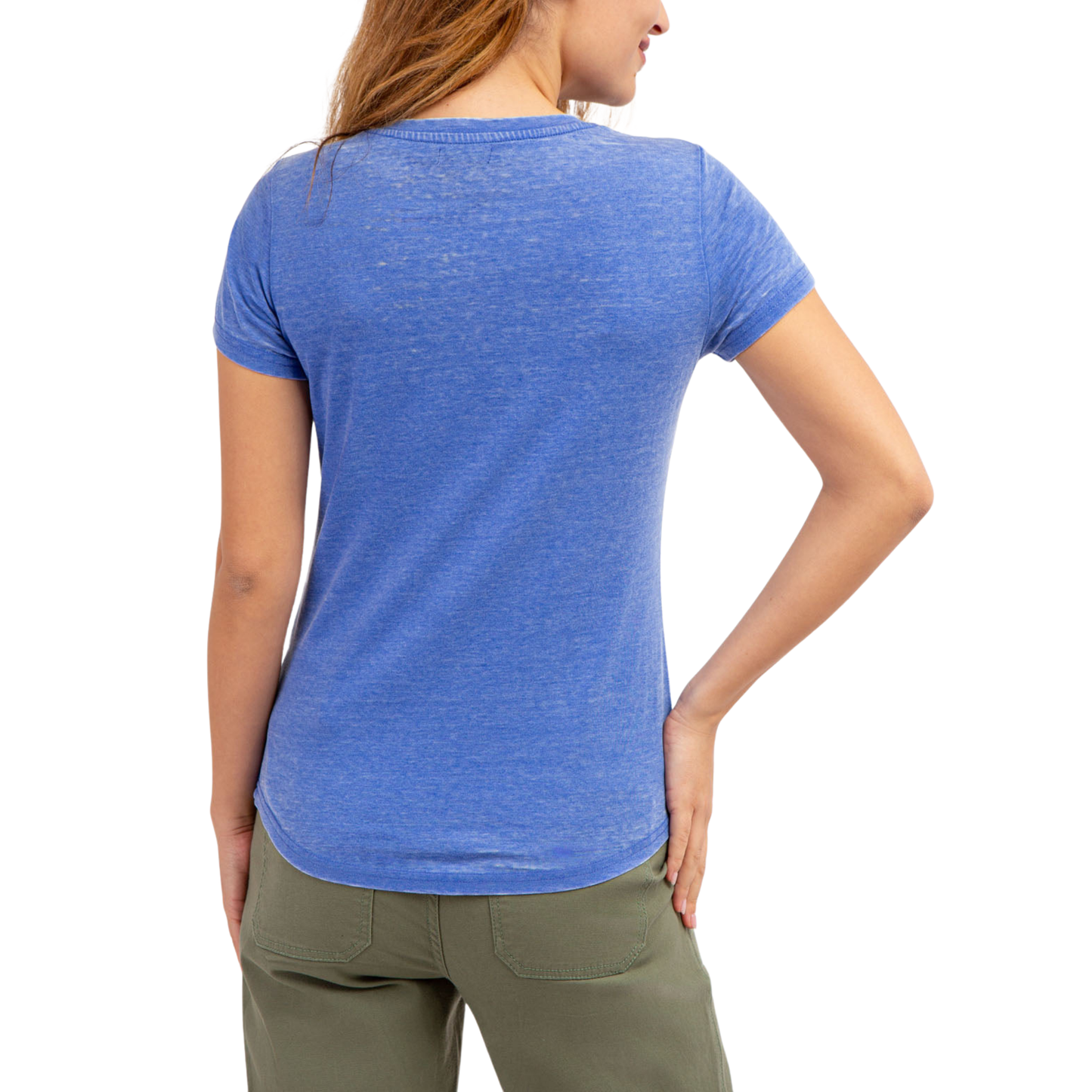 Franela Polo Burnout Azul Para Mujer