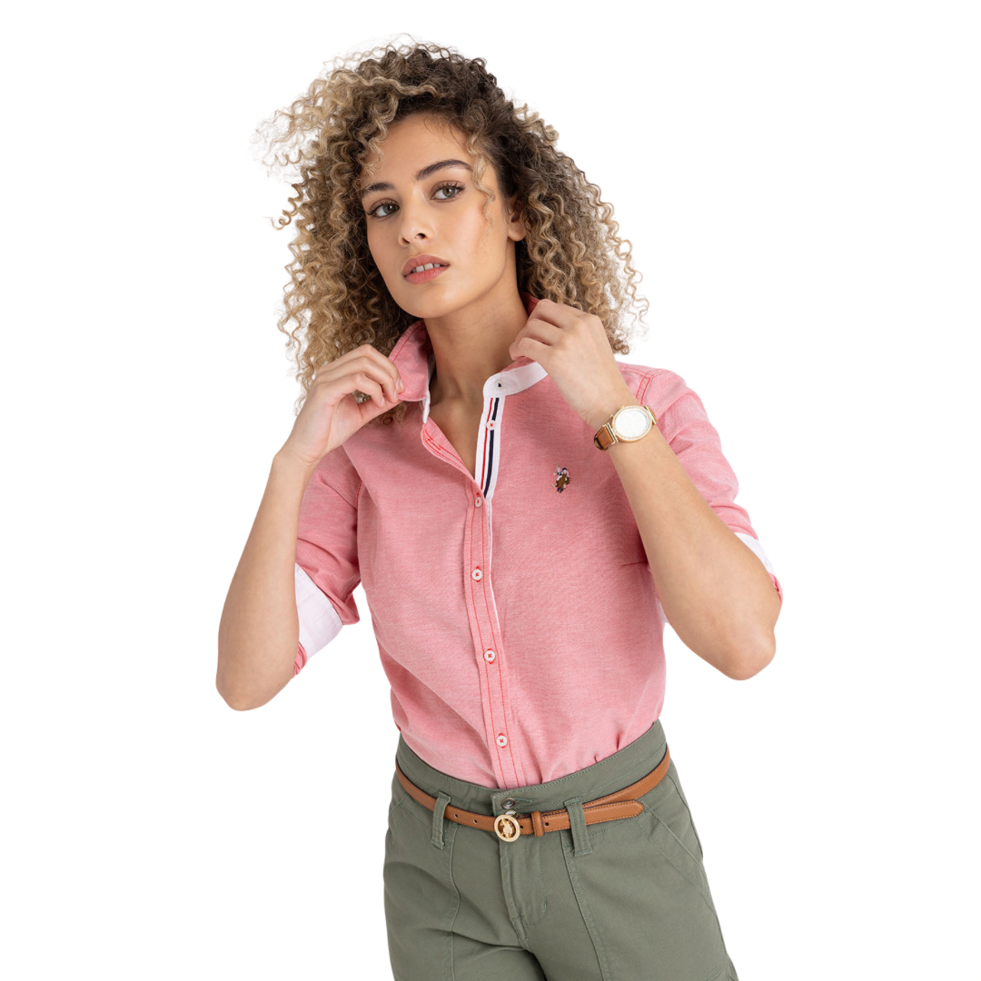 Camisa Polo Manga Larga Para Mujer