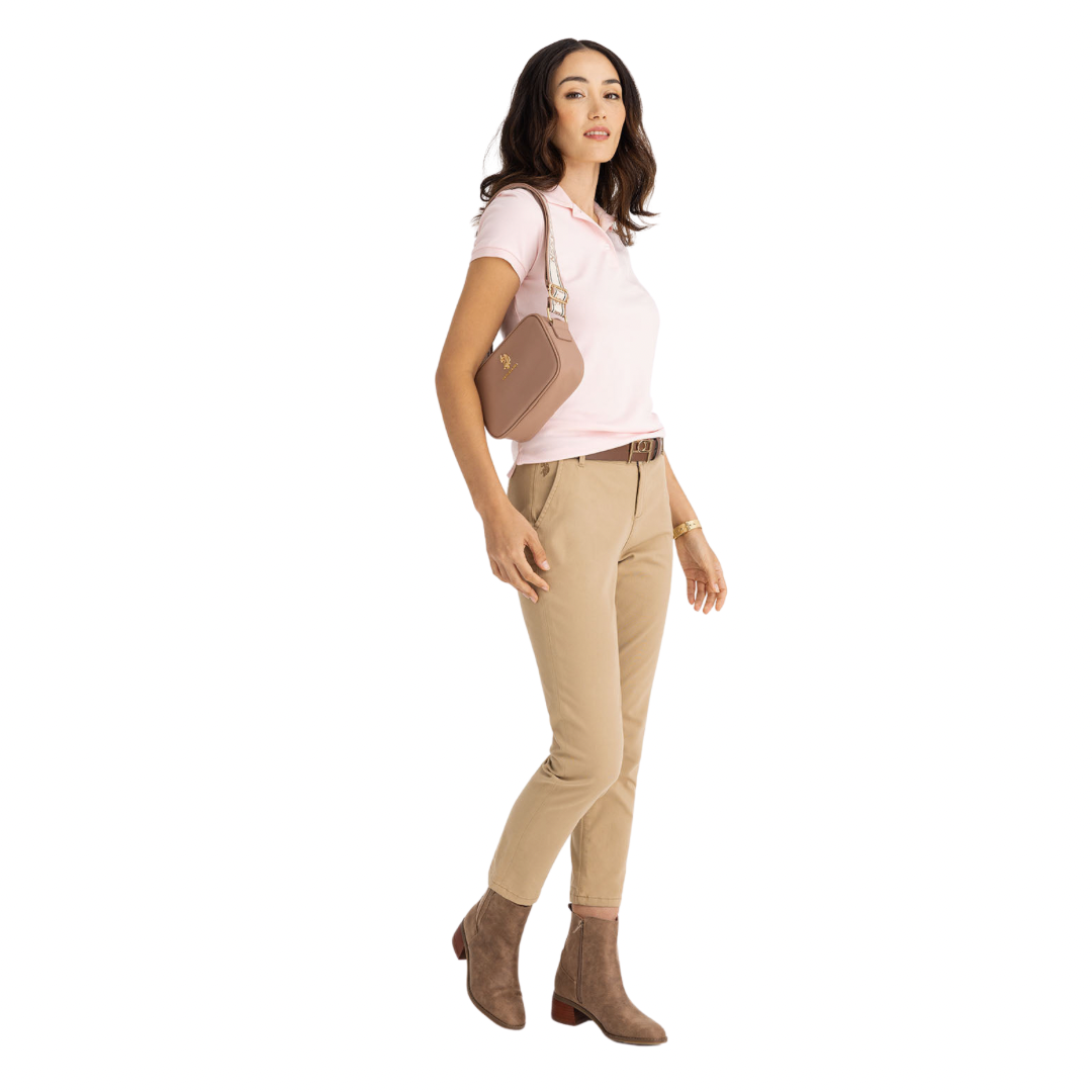 Chemise Polo Rosa Para Mujer