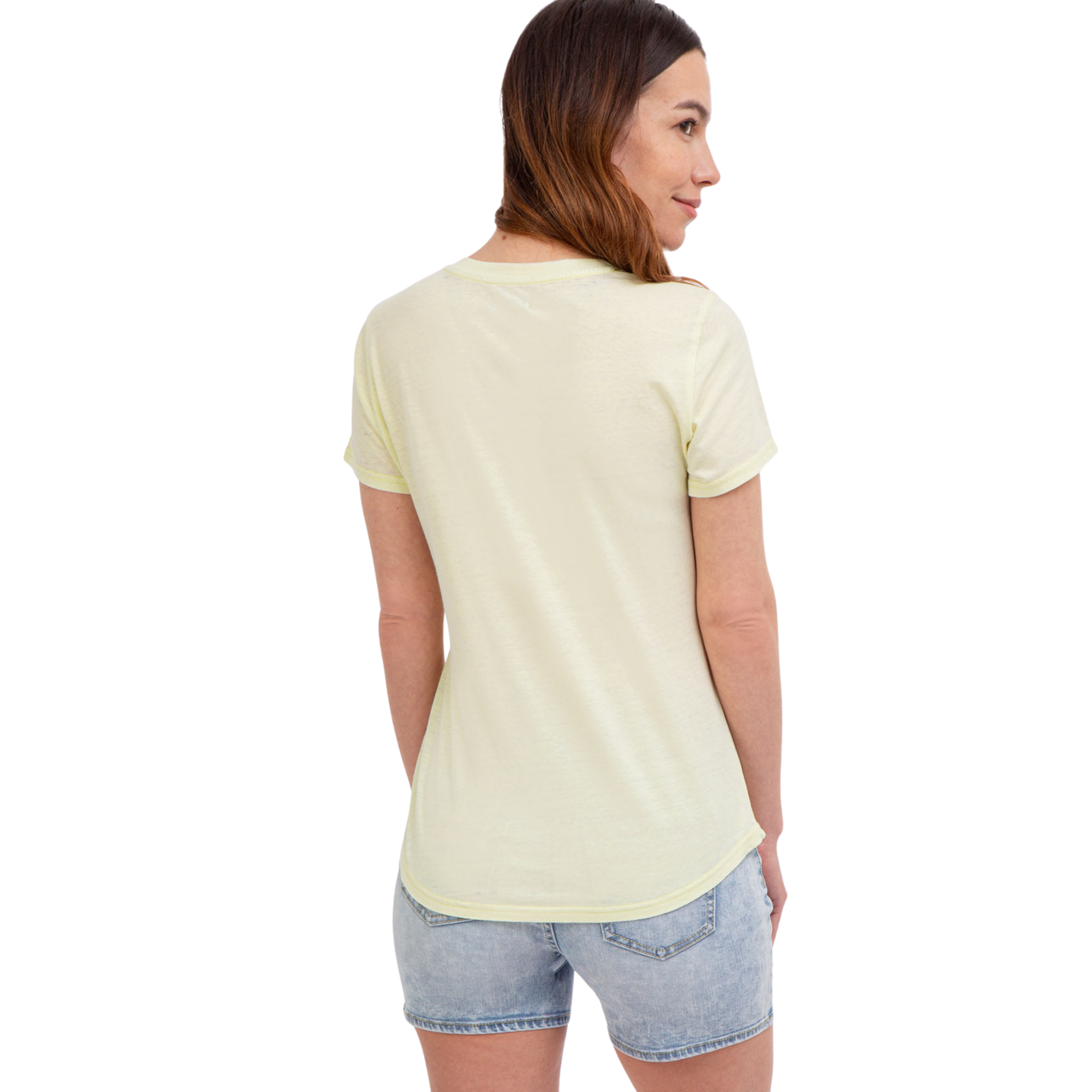 Franela Polo Burnout Amarilla Para Mujer