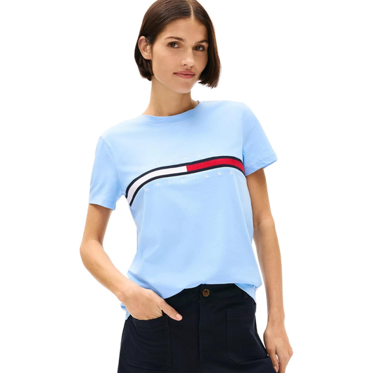 Franela Tommy Hilfiger Azul Para Mujer