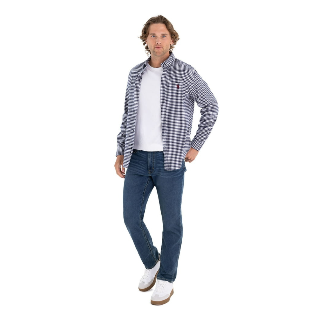 Camisa Polo Manga Larga Para Hombre